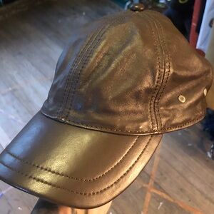 Brown Real Leather Hat